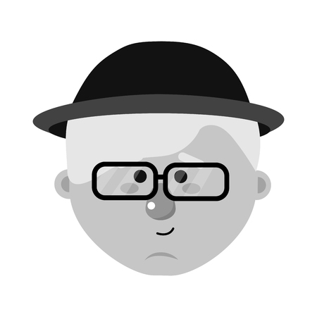 Grandfather cartoon of old person and grandparents theme Isolated design Vector illustrationのイラスト素材