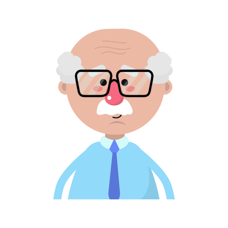 Grandfather cartoon of old person and grandparents theme Isolated design Vector illustrationのイラスト素材