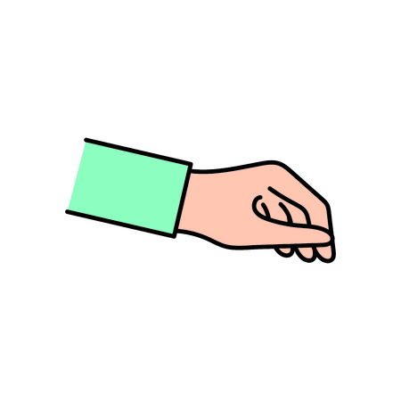 Human hand of gesture palm and communication theme Isolated design Vector illustrationのイラスト素材