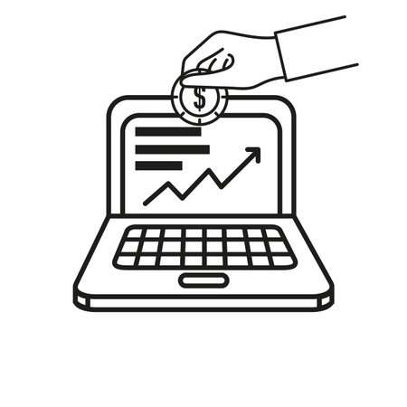 Laptop of device gadget technology and electronic theme Isolated design Vector illustrationのイラスト素材