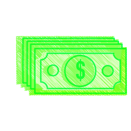 Bill of money financial item and commerce theme Isolated design Vector illustrationのイラスト素材