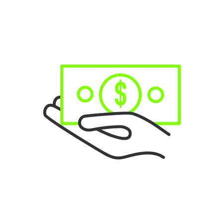 Bill of money financial item and commerce theme Isolated design Vector illustrationのイラスト素材