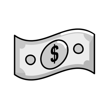 Bill of money financial item and commerce theme Isolated design Vector illustrationのイラスト素材