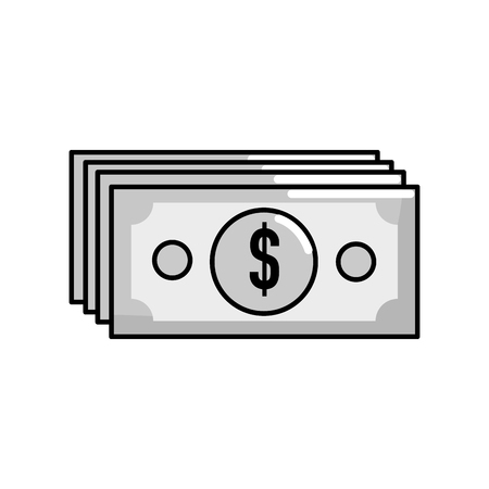 Bill of money financial item and commerce theme Isolated design Vector illustrationのイラスト素材