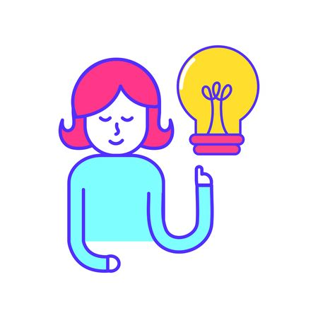 Woman of girl female and avatar theme Isolated design Vector illustrationのイラスト素材