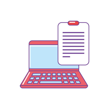 Laptop of device gadget technology and electronic theme Isolated design Vector illustrationのイラスト素材