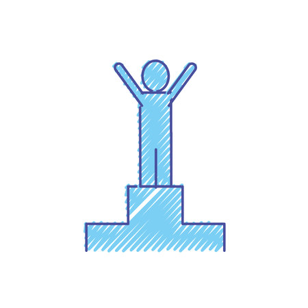 Winner of competition success and sport theme Isolated design Vector illustrationのイラスト素材