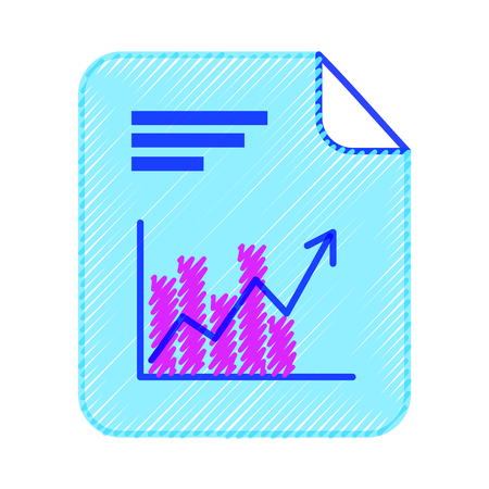 Isolated document design on white background, vector illustration.のイラスト素材