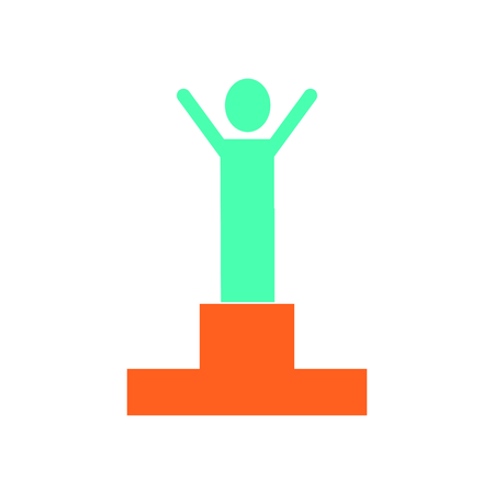 Winner of competition success and sport theme Isolated design Vector illustrationのイラスト素材