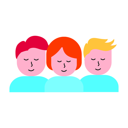 People of team and social media theme Isolated design Vector illustrationのイラスト素材