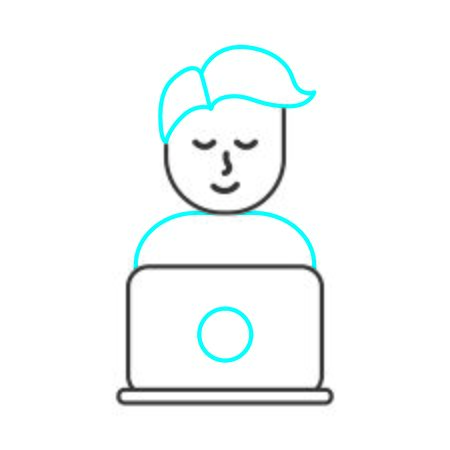 Man of boy male and avatar theme Isolated design Vector illustrationのイラスト素材