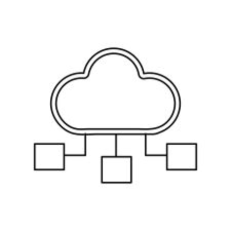 Cloud computing designのイラスト素材