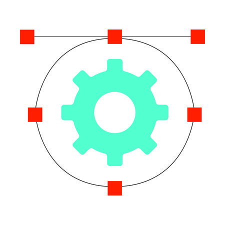 Gear of cog circle and wheel theme Isolated design Vector illustrationのイラスト素材