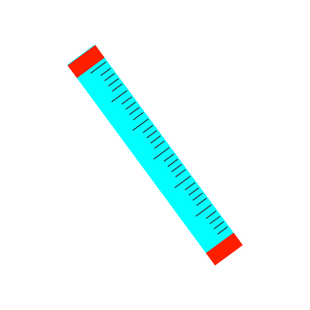 Ruler of instrument tool and measurament theme Isolated design Vector illustrationのイラスト素材