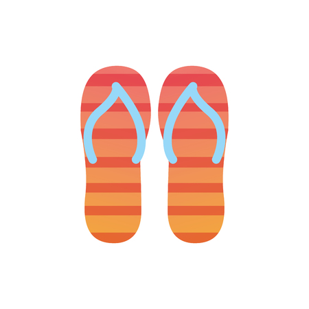 Sandals of shoes footwear and beach theme Isolated design Vector illustrationのイラスト素材