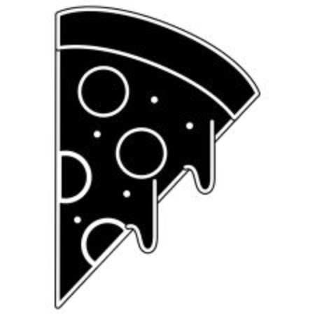 Pizza of fast food and urban menu theme on white background, vector illustration.のイラスト素材