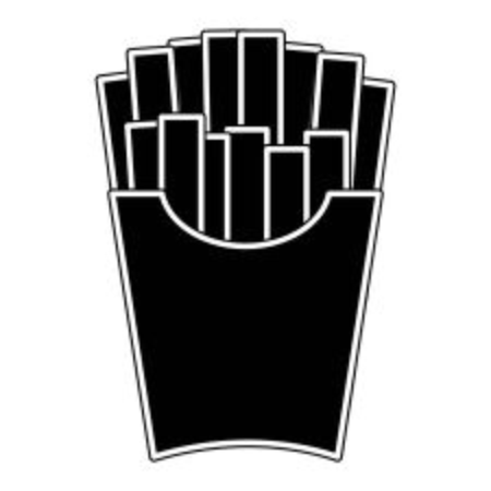 French fries of fast food and urban menu theme on white background, vector illustration.のイラスト素材