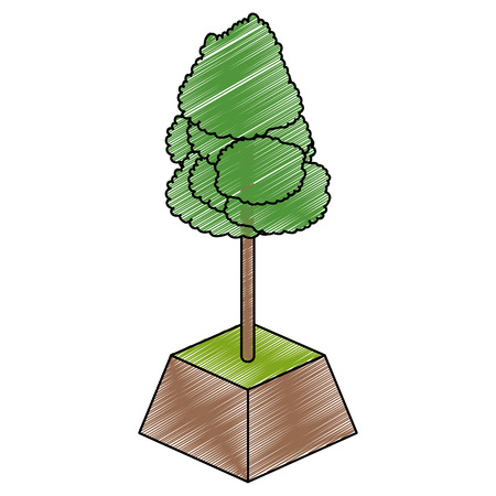 Tree of plant nature and botany theme Isolated design Vector illustration.のイラスト素材