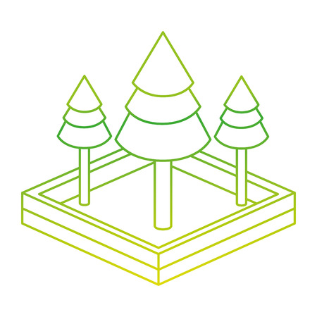 Pine tree of plant nature and botany theme Isolated design Vector illustration.のイラスト素材