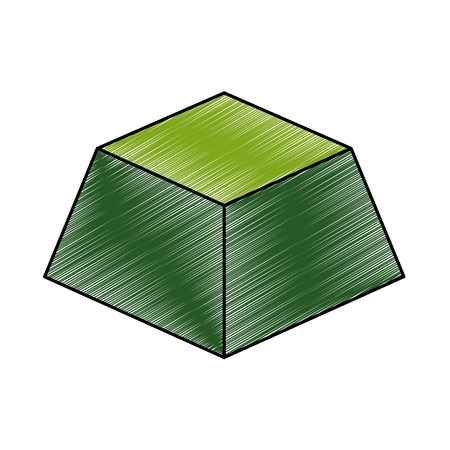 Piece of earth of isometric 3d and structure theme Isolated design Vector illustration.のイラスト素材