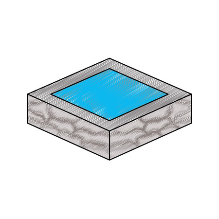 Water source of isometric 3d and structure theme Isolated design Vector illustration.のイラスト素材