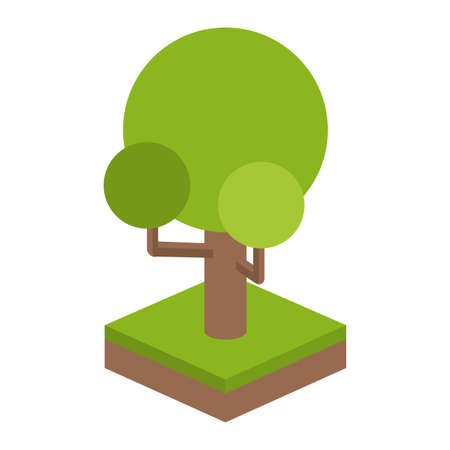 Isometric tree designのイラスト素材