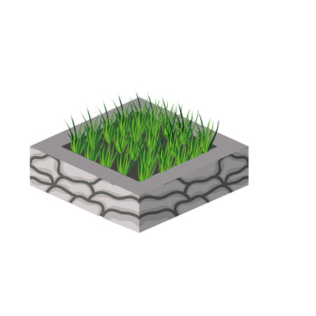 Isometric grass designのイラスト素材