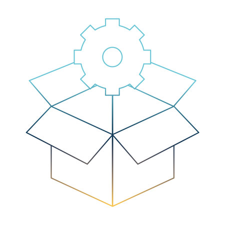 Box of delivery shipping and logistics theme Isolated design Vector illustrationのイラスト素材