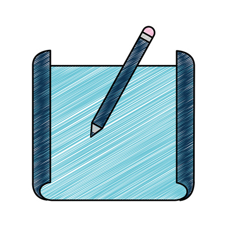 Paper and pencil designのイラスト素材