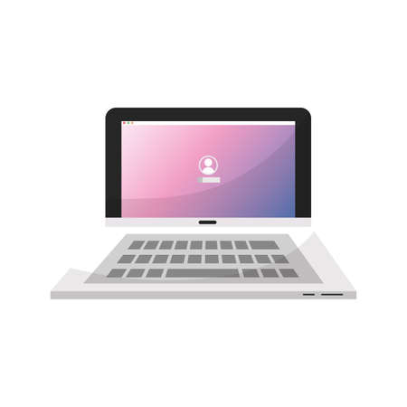 Isolated laptop designのイラスト素材