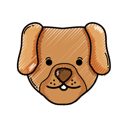 grated cute dog head pet animalのイラスト素材