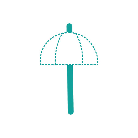 dotted shape umbrella open style to weather protection vector illustrationのイラスト素材