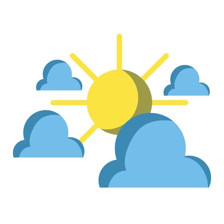 Clouds with sun natural weather in the skyのイラスト素材