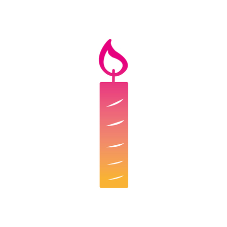 silhouette candle fire celebration decoration design vector illustrationのイラスト素材