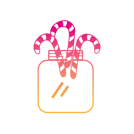 silhouette candies sweet dessert inside crystal jar vector illustrationのイラスト素材