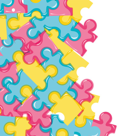 puzzle pieces game background design vector illustrationのイラスト素材