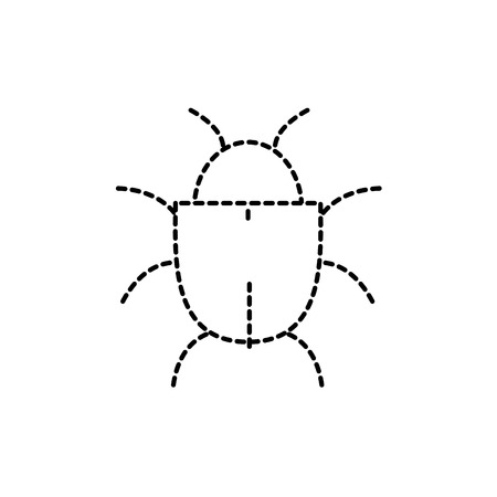 dotted shape spider insect to web danger symbolのイラスト素材