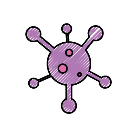 Grated web digital virus computer technology vector illustrationのイラスト素材