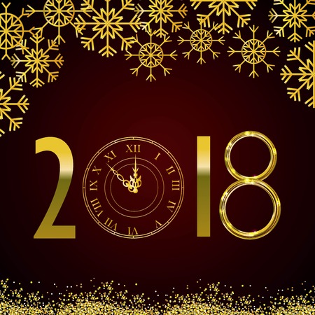 Clock of happy new year and celebration theme Vector illustrationのイラスト素材