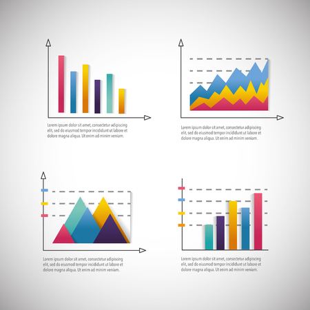 infographic business diagram with information strategy vector illustrationのイラスト素材