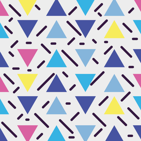 geometric color figures memphis style background vector illustration