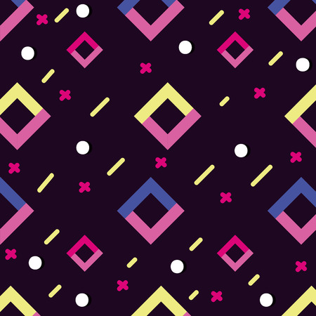 geometric color figures memphis style backgroundのイラスト素材