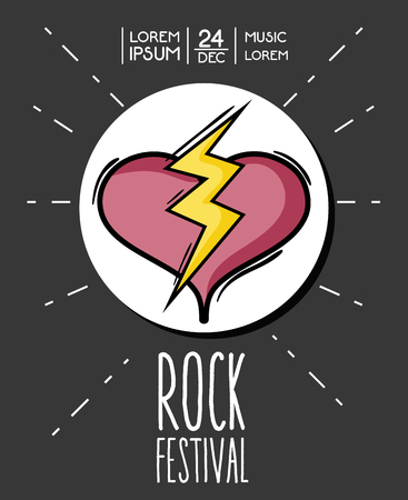 rock festival event music concertのイラスト素材