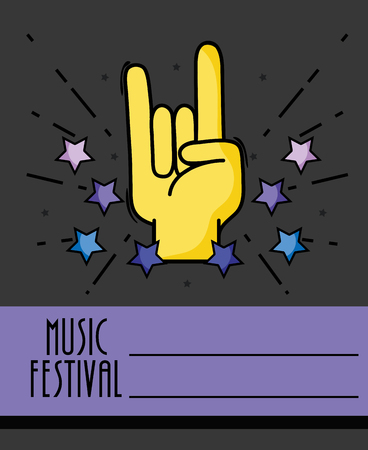 rock music festival event concertのイラスト素材