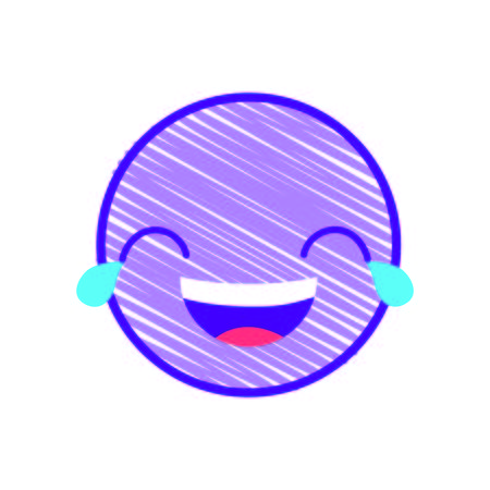 Cartoon face emoticon caricature and character theme Isolated design Vector illustrationのイラスト素材