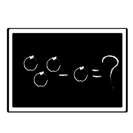 Blackboard of education classroom and school theme Isolated design Vector illustrationのイラスト素材