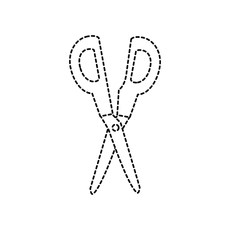 Scissor of tool instrument and cut theme Isolated design Vector illustrationのイラスト素材