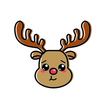 Isolated reindeer designのイラスト素材