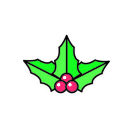 Isolated christmas flower designのイラスト素材