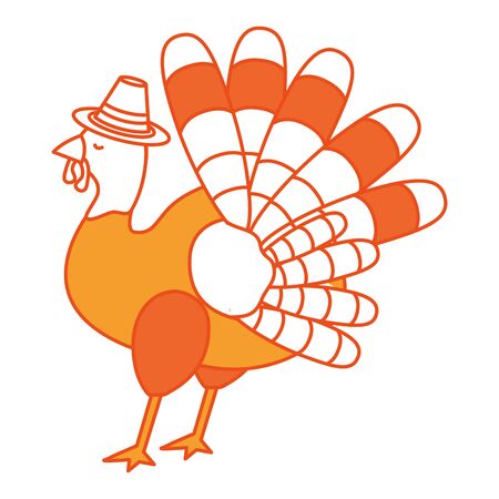 Isolated turkey bird designのイラスト素材